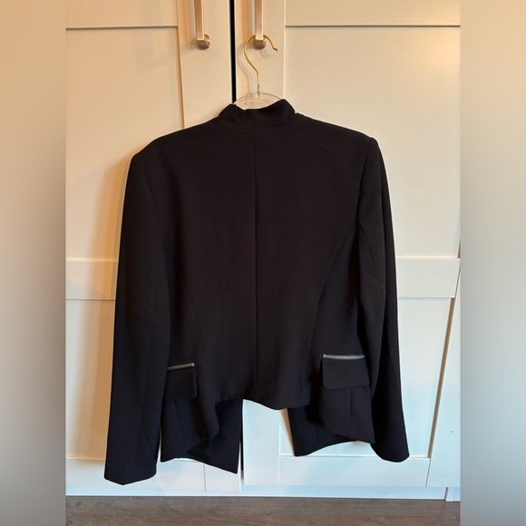 Trouve Blazer Jacket Crop Black Womens Size Small Workwear Going Out City Night - Picture 2 of 4